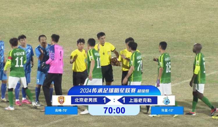 老甲A超級組：范志毅替補出場，高峰點球絕平，北京1-1上海