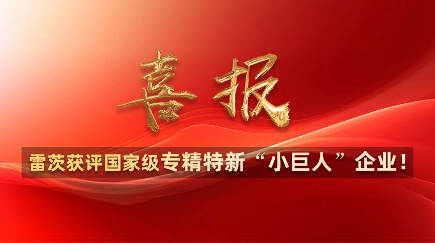 喜報(bào)：雷茨獲評(píng)國(guó)家級(jí)專(zhuān)精特新“小巨人”企業(yè)！